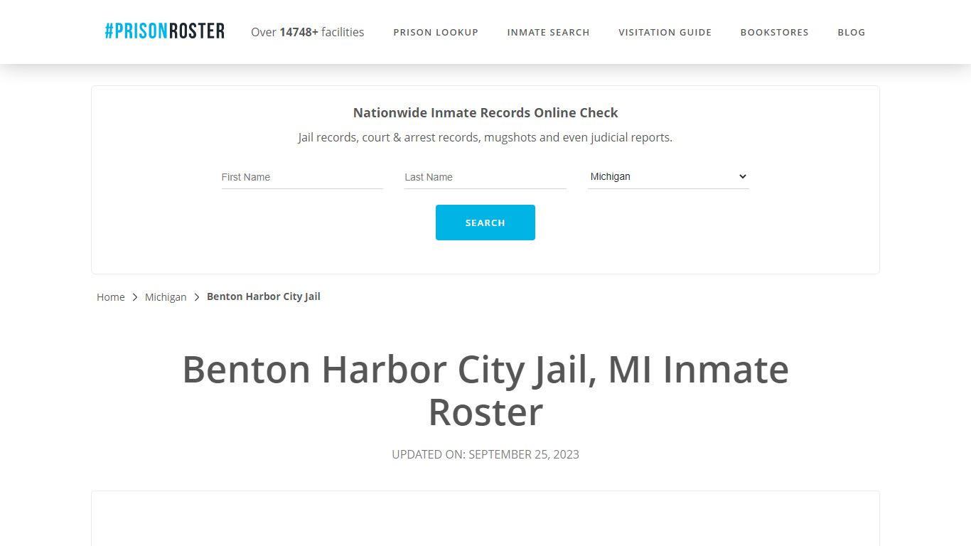 Benton Harbor City Jail, MI Inmate Roster - Prisonroster